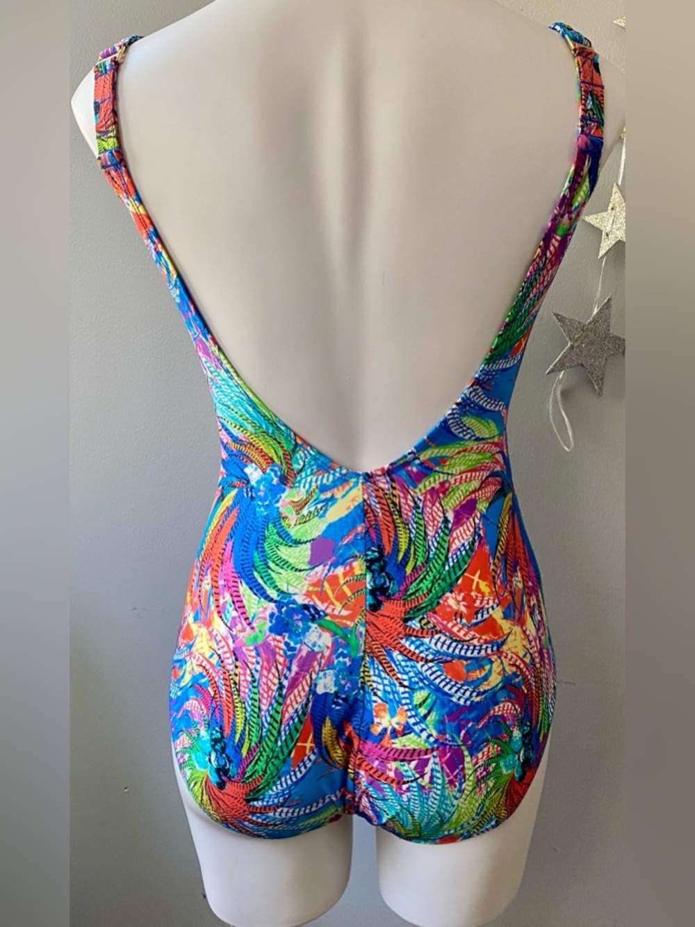Tara Grinna Vibrant Tropical Print One-Piece Swimsuit NWOT - Picture 3 of 5